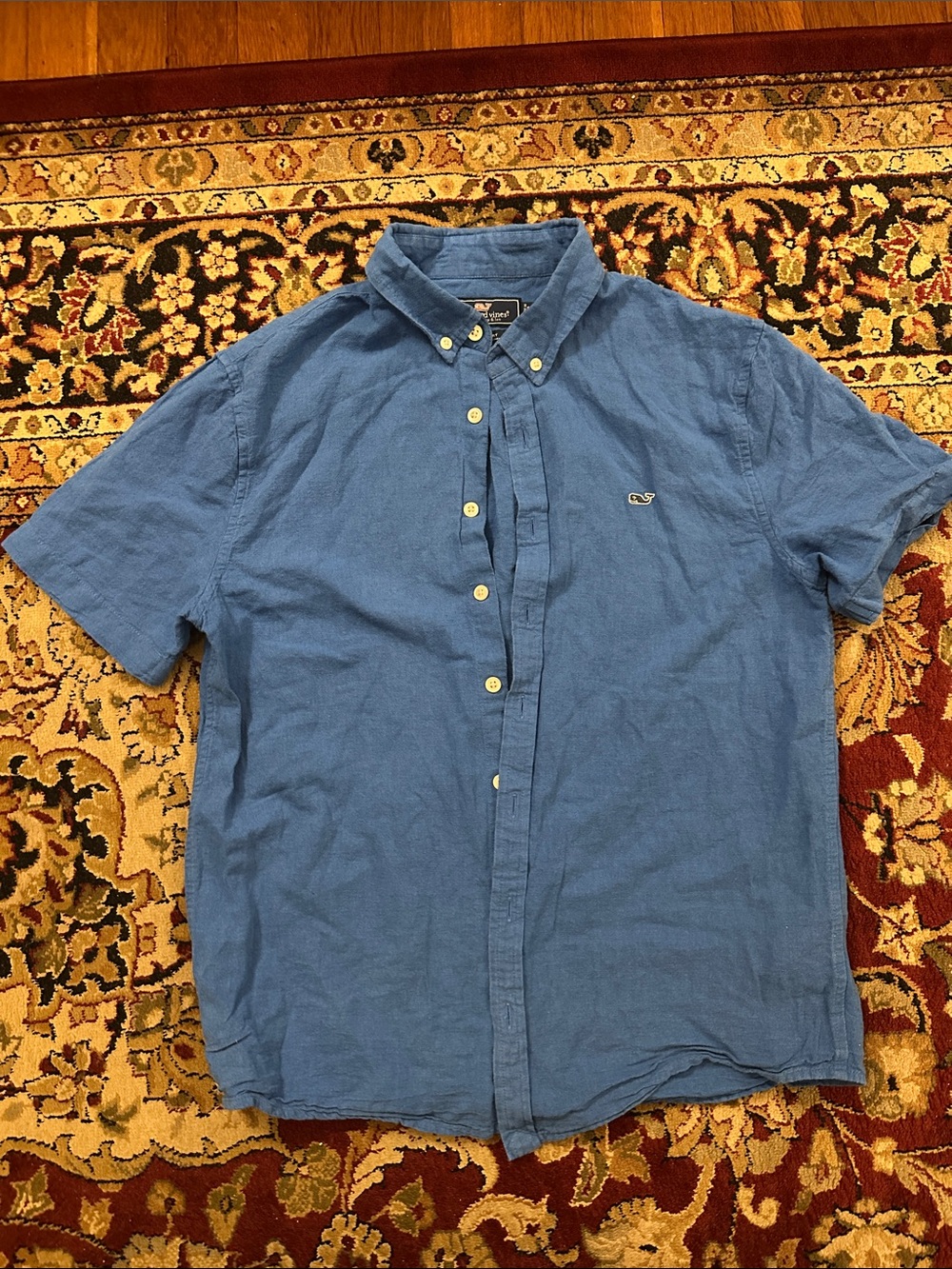 Vineyard Vines Short-Sleeve Button-Down Shirt in Blue